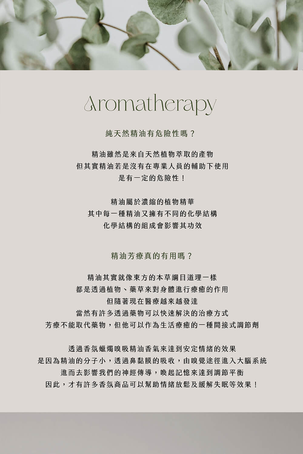 是因為精油的分子小,透過鼻黏膜的吸收,由嗅覺途徑進入大腦系統