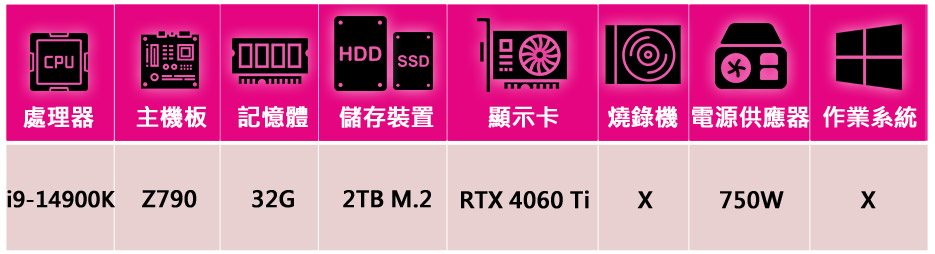 華碩平台 i9二十四核GeForce RTX 4060Ti{