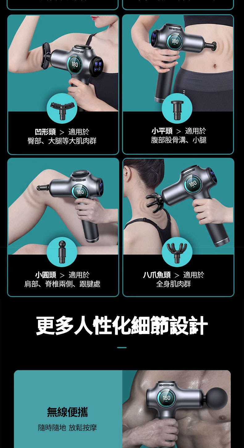 肩部、脊椎兩側、跟腱處