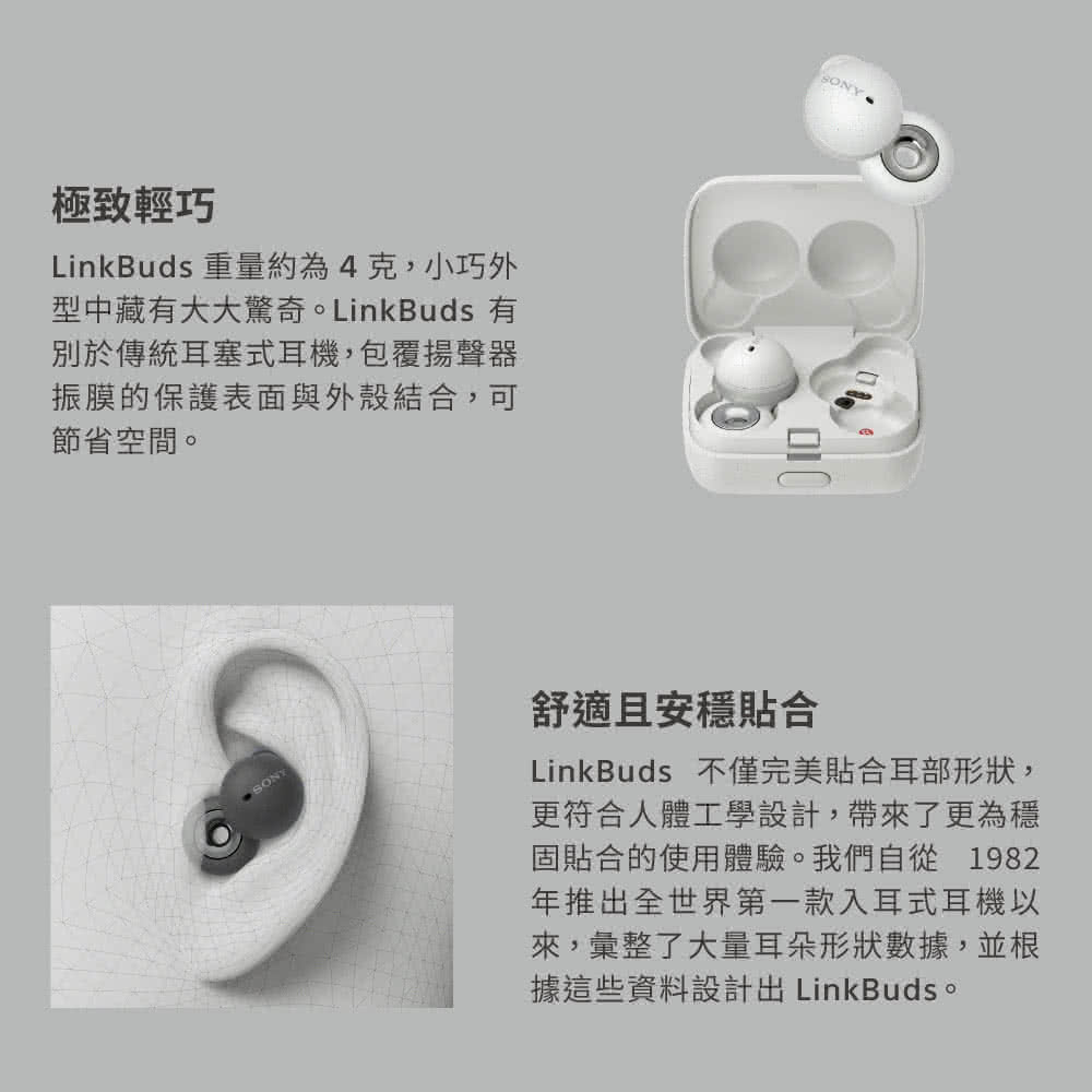LinkBuds 不僅完美貼合耳部形狀,