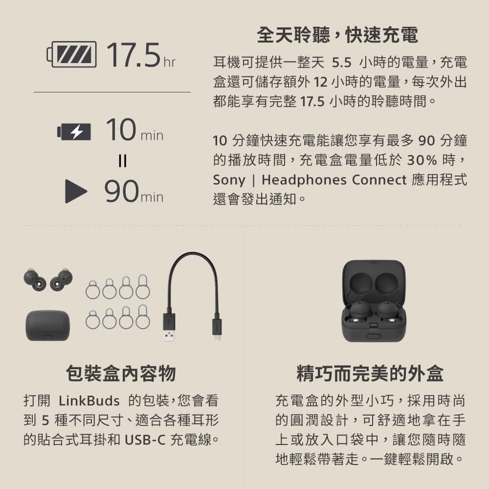 10分鐘快速充電能讓您享有最多 90 分鐘