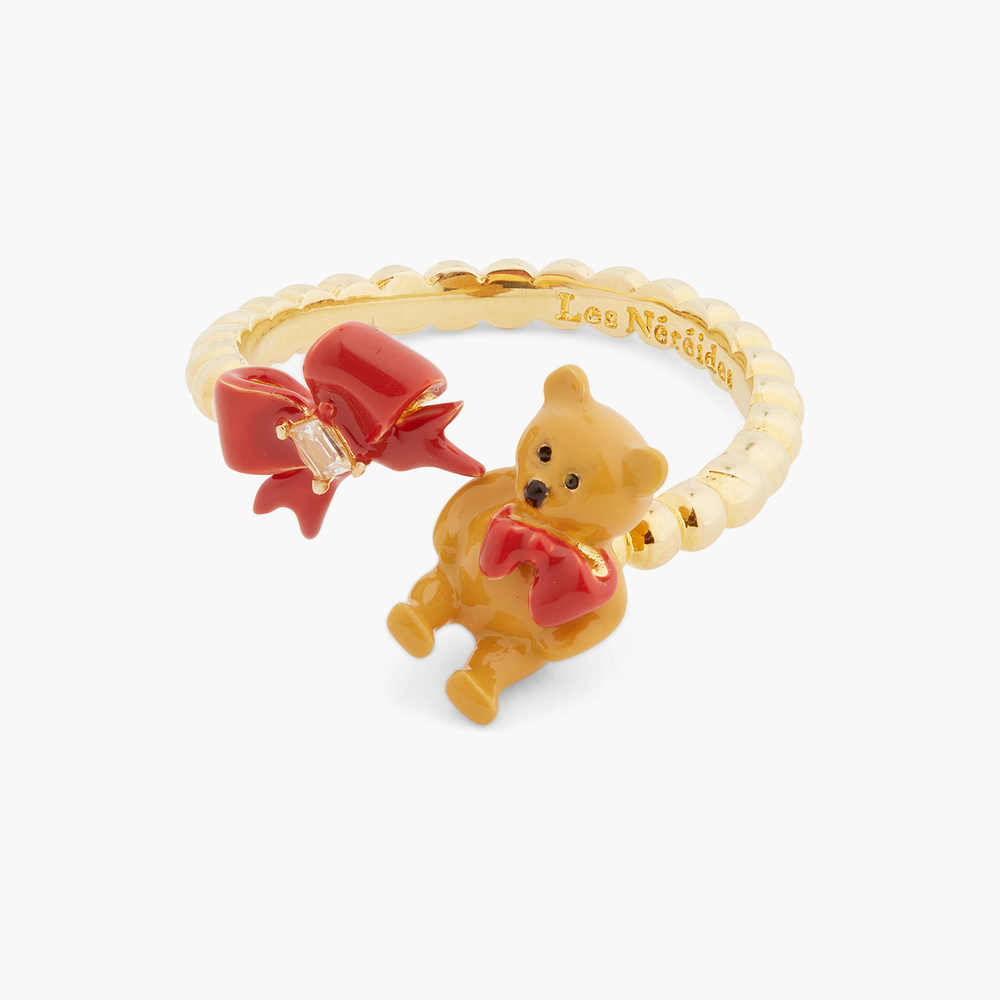 Les Nereides 聖誕夜驚喜-泰迪熊與紅緞帶戒指品牌