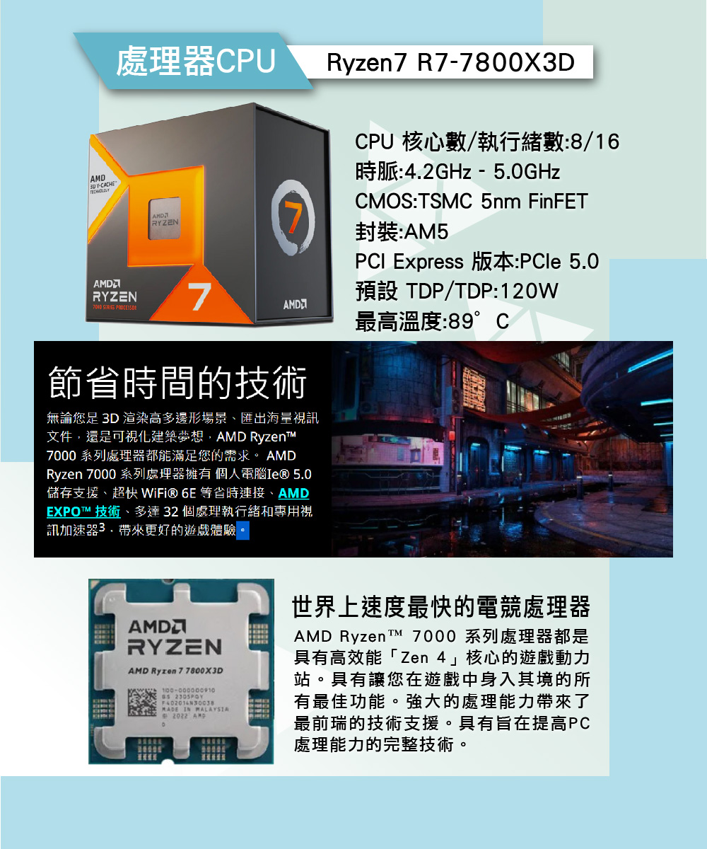 技嘉平台 R7八核GeForce RTX 4070 Win1