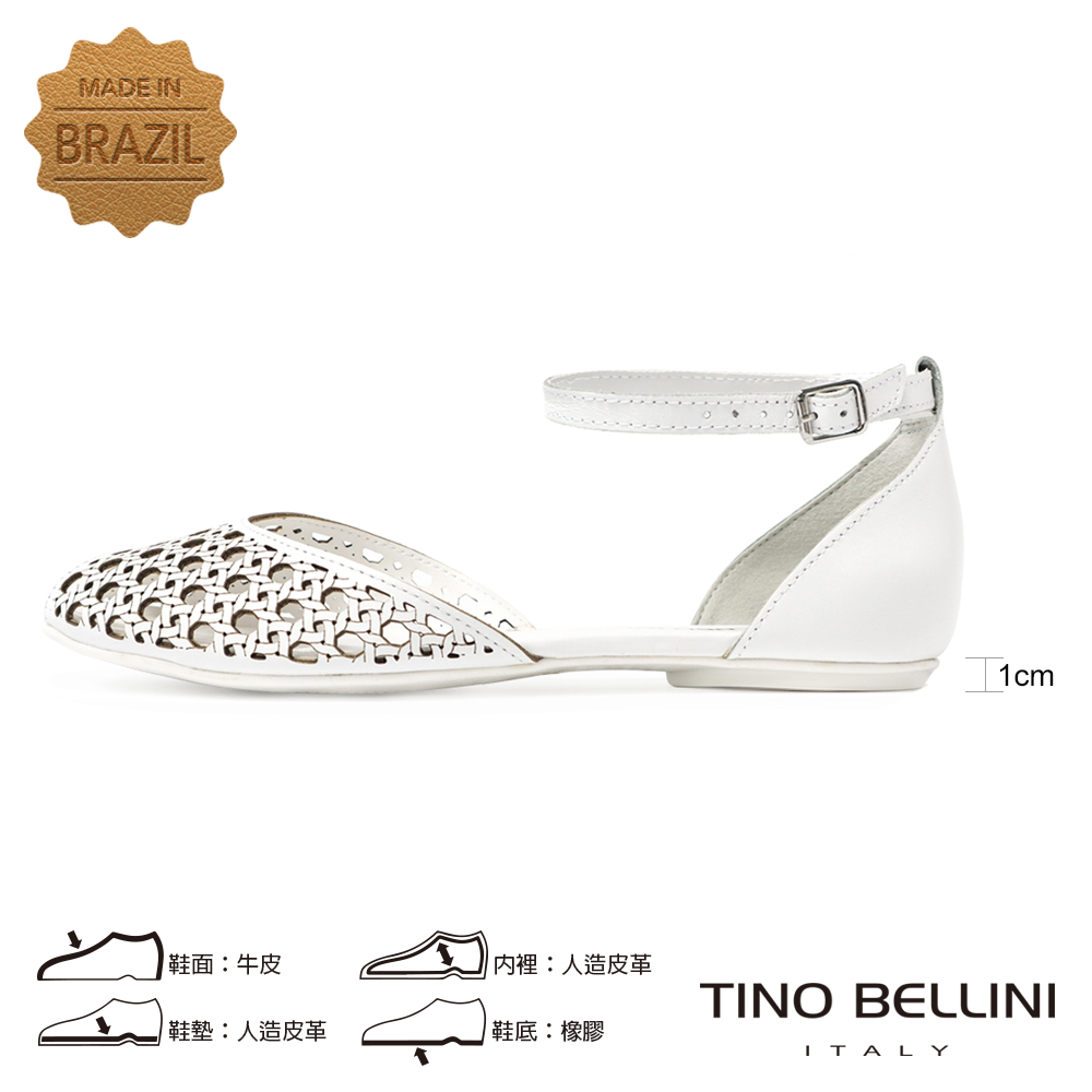 TINO BELLINI 貝里尼 巴西進口魚口平底涼鞋FS7