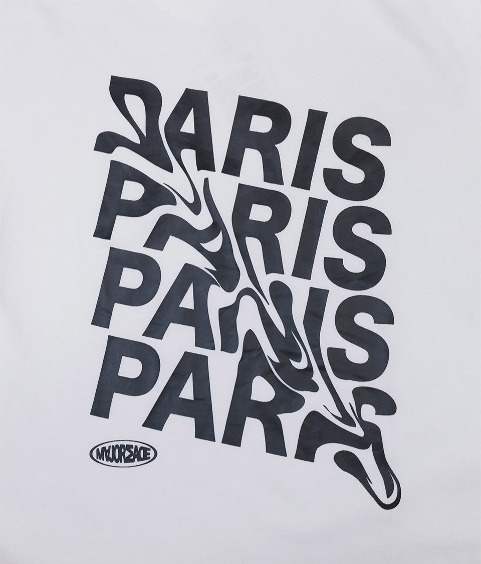 MAJOR MADE 巴黎液態字母短TEE(#短T#短袖上衣