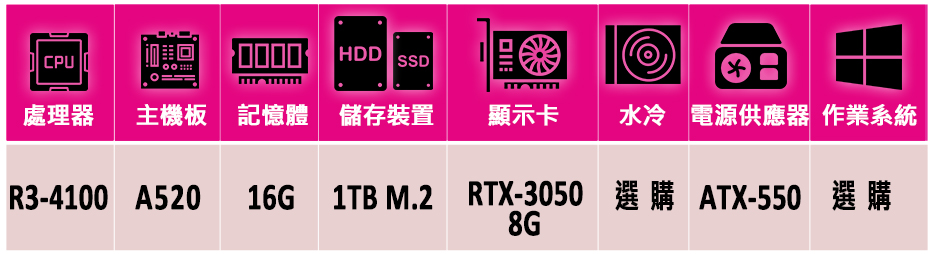 微星平台 R3四核GeForce RTX3050{碎心嘯X}