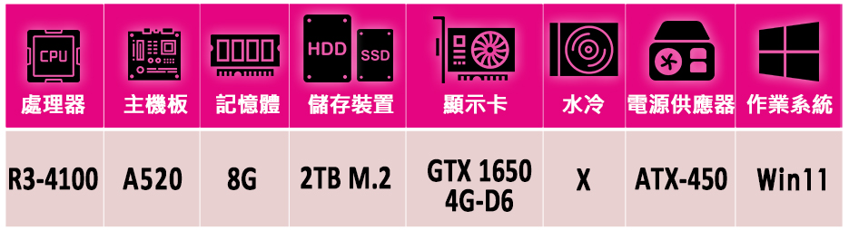 微星平台 R3四核GeForce GTX1650 D6 Wi