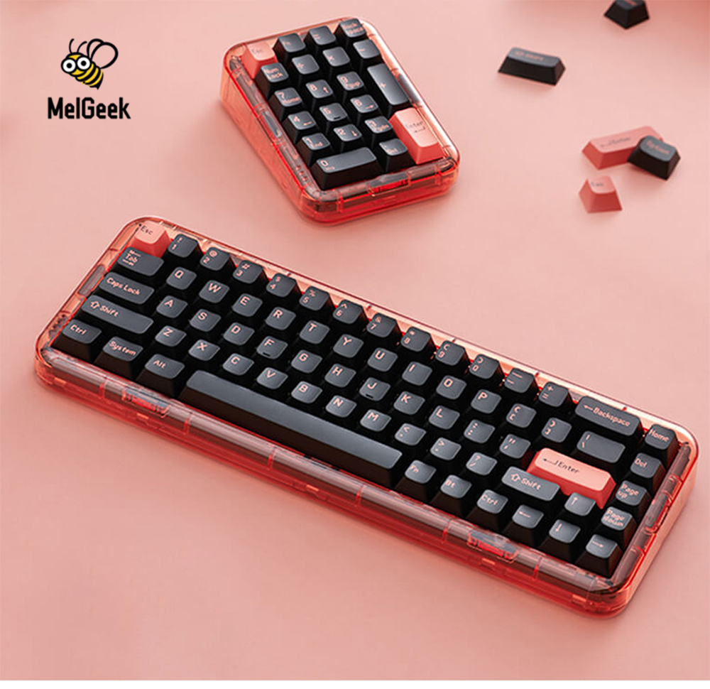 MelGeek Mojo68 黑鴿子透明機械鍵盤(68鍵/G