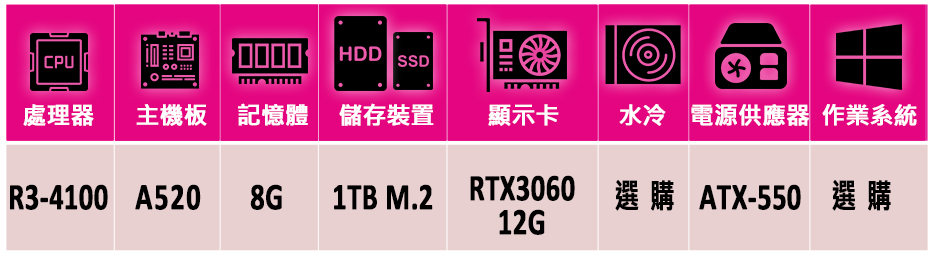 微星平台 R3四核GeForce RTX3060{天之痕II