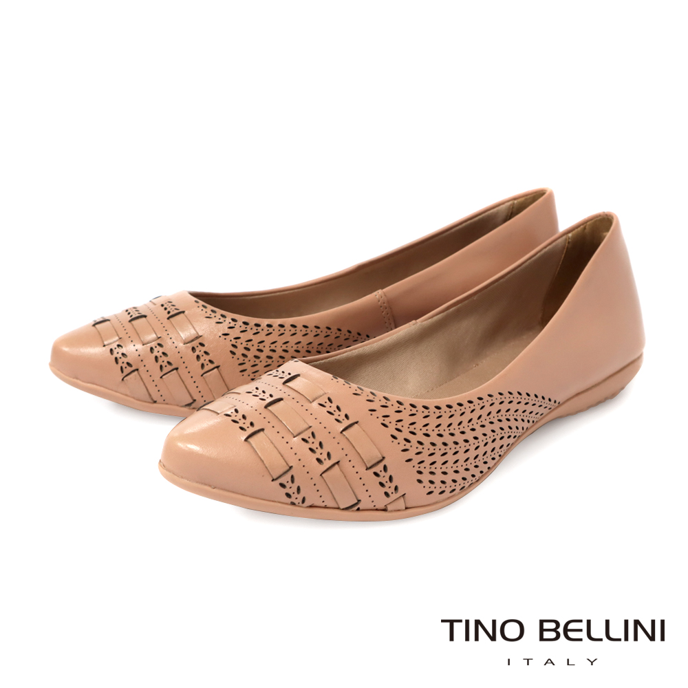 TINO BELLINI 貝里尼 巴西進口麥穗刻花平底鞋FS