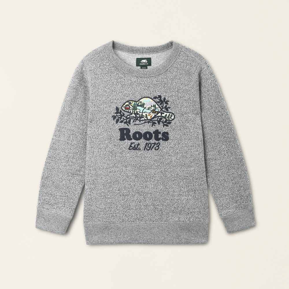 Roots Roots大童-戶外探險家系列 圓領上衣(灰色)