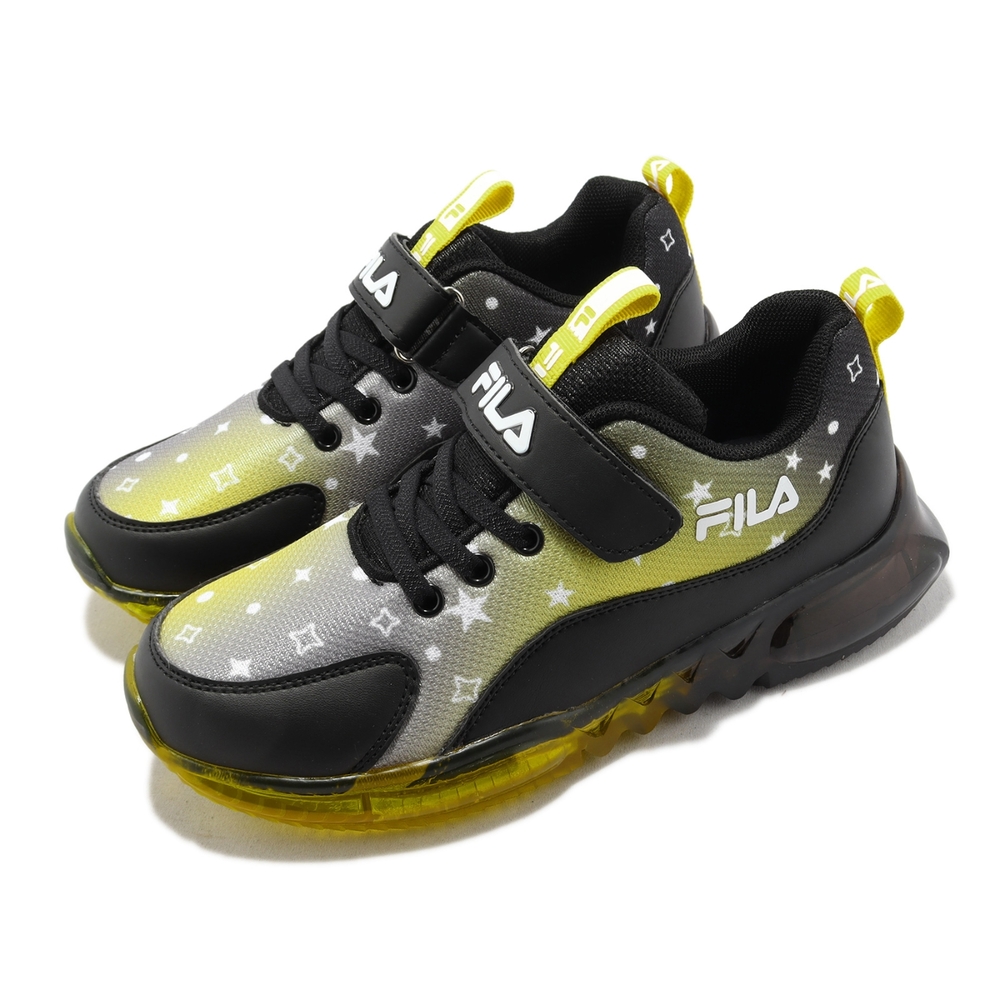 FILA FILA KIDS 小童運動電燈鞋-黑耀閃電(7-