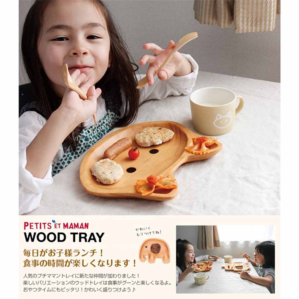 SPICE 天然木製兒童餐盤(火箭 熊貓 貓咪 木製 餐盤 