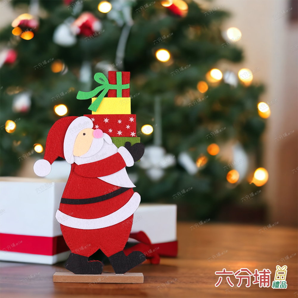 六分埔禮品 可愛聖誕彩色木質擺件-單入-小(聖誕節耶誕居家節