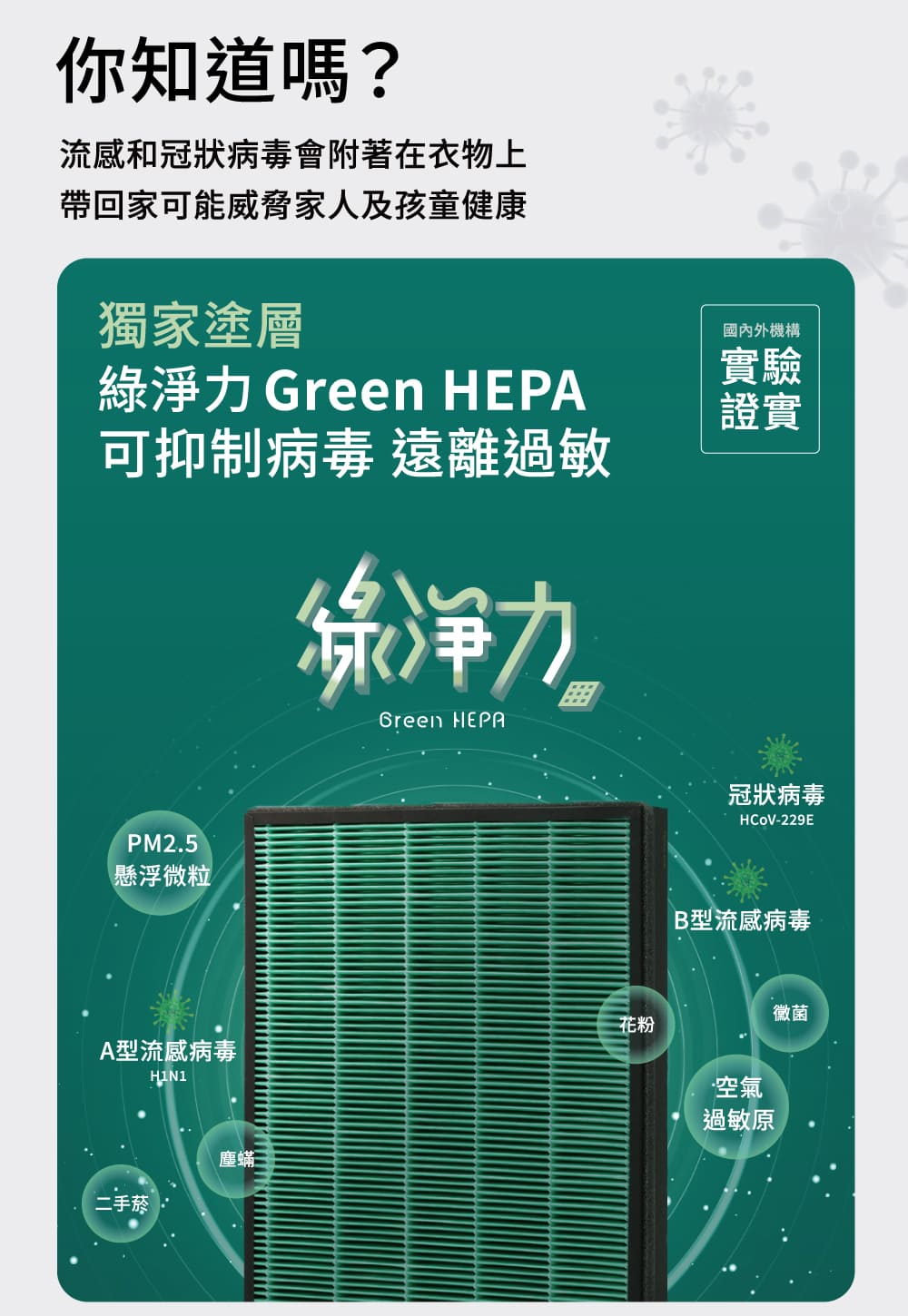 流感和冠狀病毒會附著在衣物上