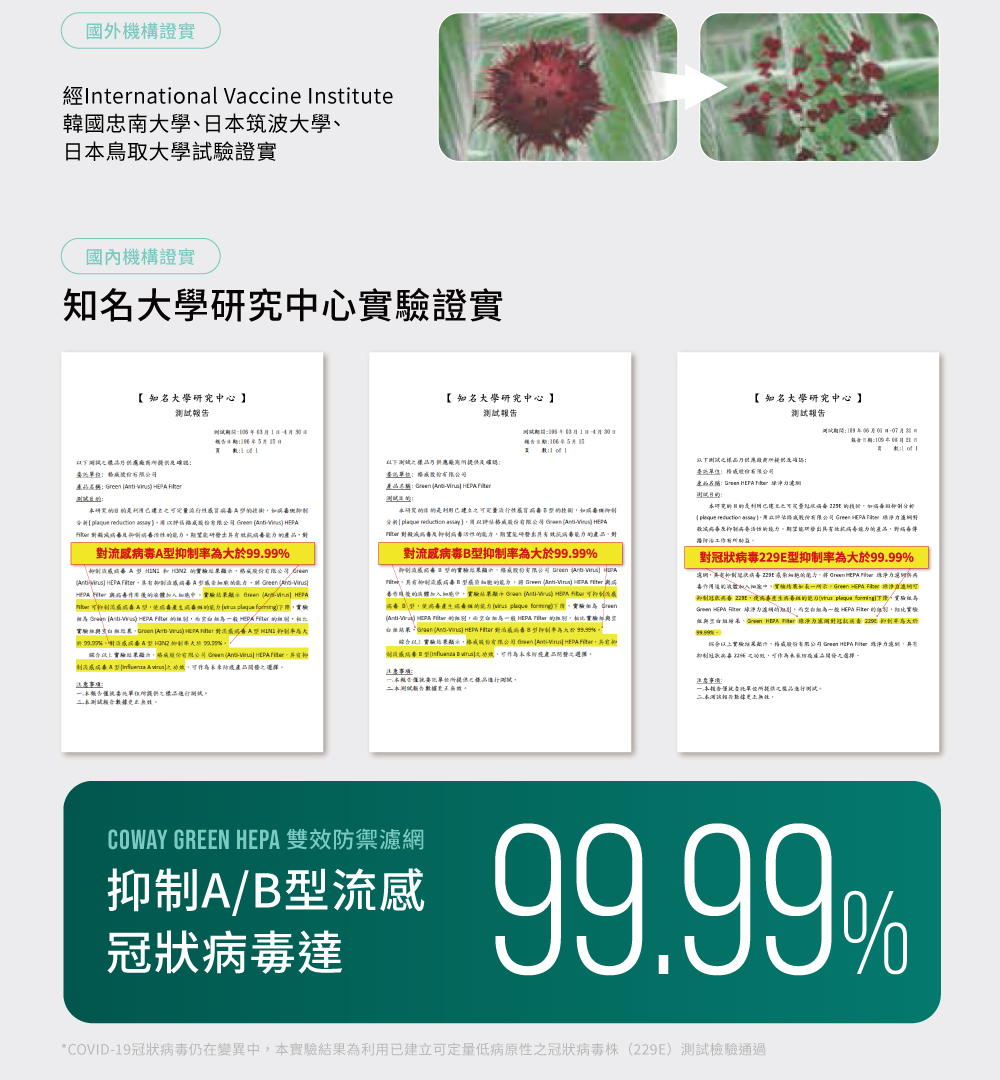 分析phaspase reduction assay,用以評估格威股份有限公司 Green AntiVinus HEPA