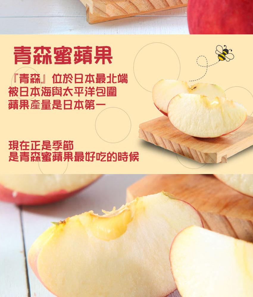 一等鮮 日本青森蜜蘋果36粒頭6入禮盒x2盒(1.6kg/盒