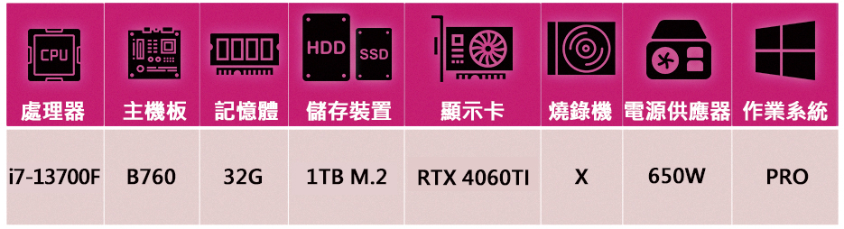 華碩平台 i7十六核GeForce RTX 4060Ti W