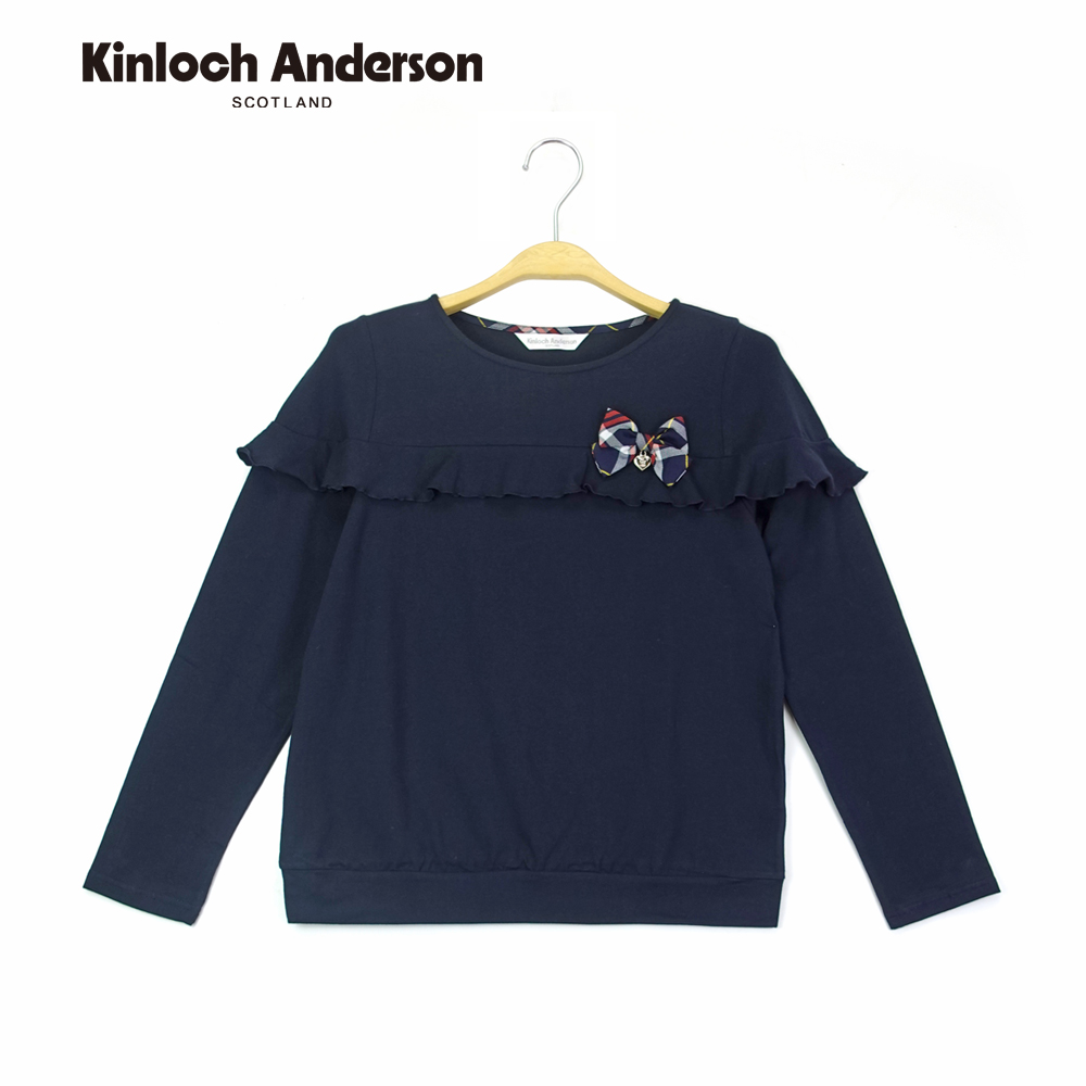 Kinloch Anderson 圓領披肩設計感棉質上衣 金