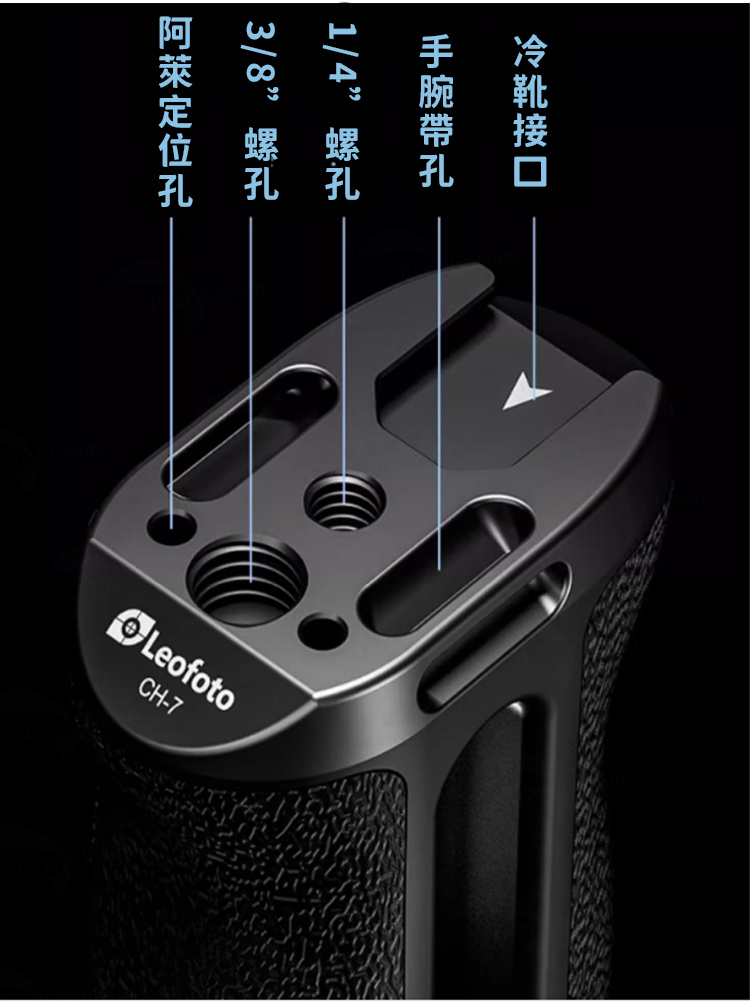冷靴接口 手腕帶孔 14螺孔 38螺孔 阿莱定位孔 