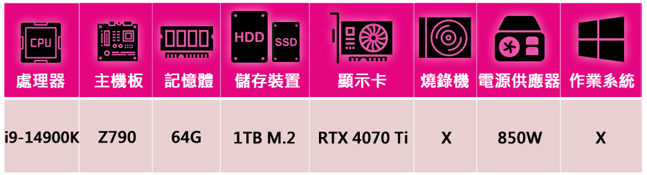 華碩平台 i9二十四核GeForce RTX 4070Ti{