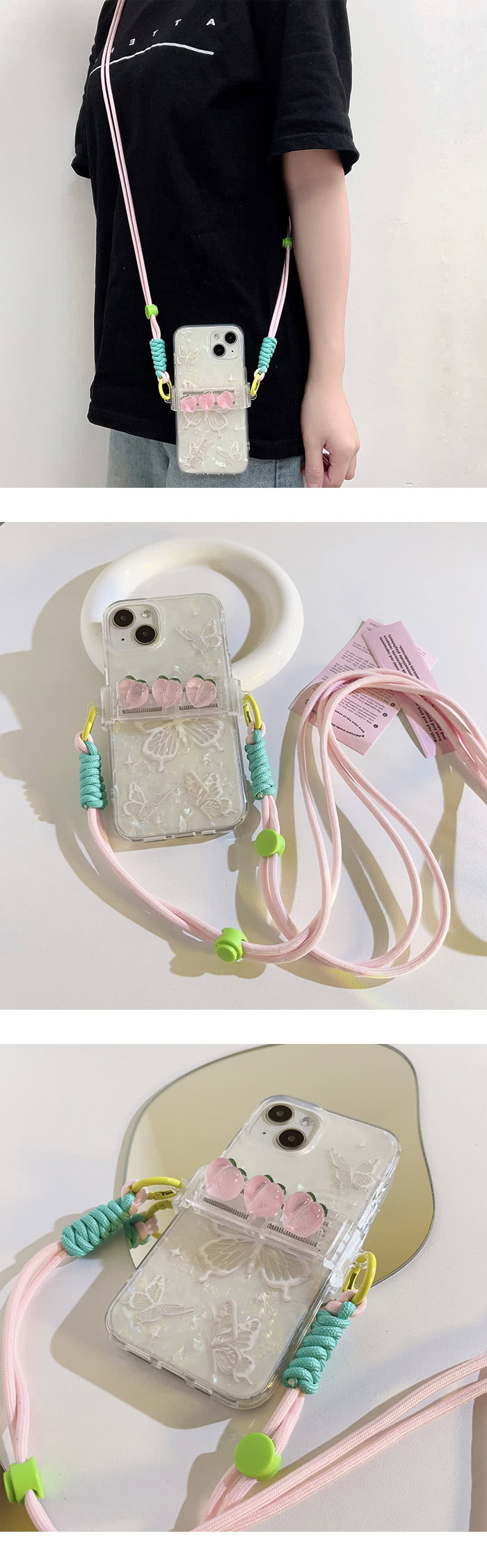 JC Collection 創意甜美立體水蜜桃造型手機背夾背