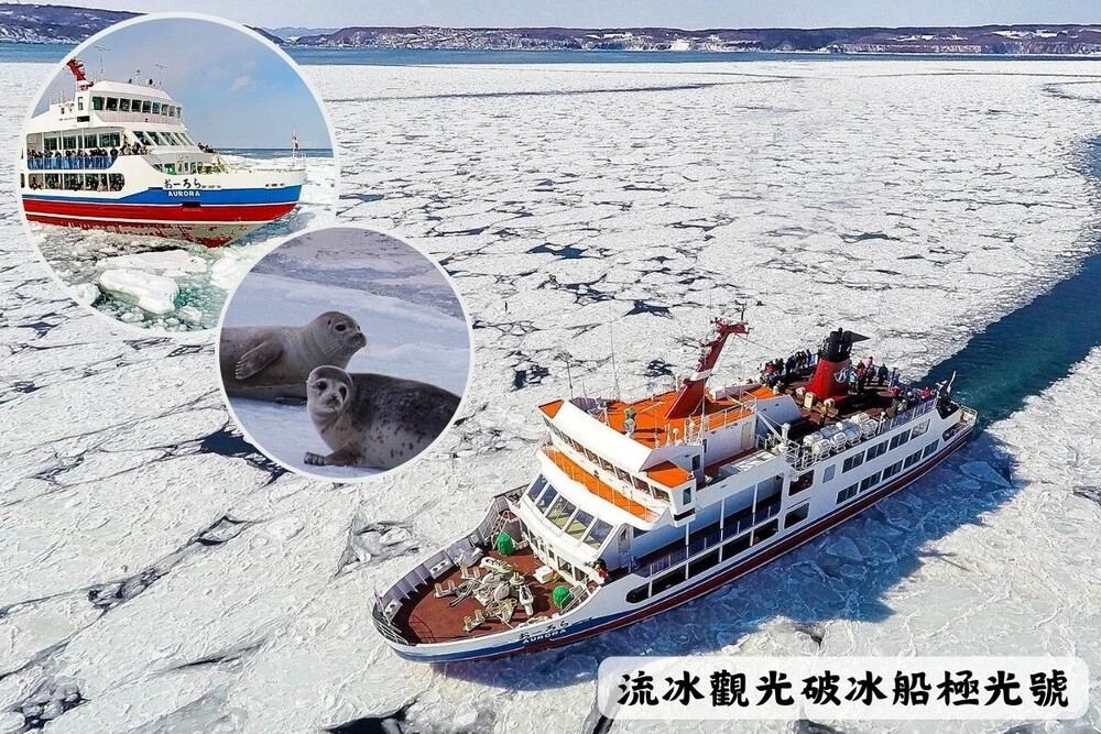 吉航嚴選 北海道破冰船阿寒湖冰上三合一冰上釣魚旭山動物園北極