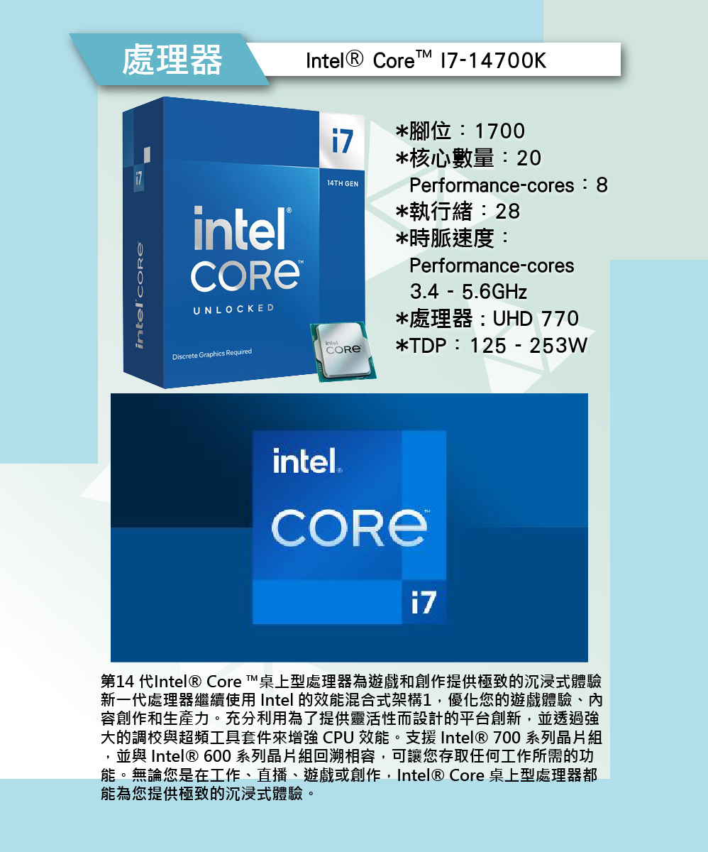 技嘉平台 i7二十核GeForce RTX 4080 Win