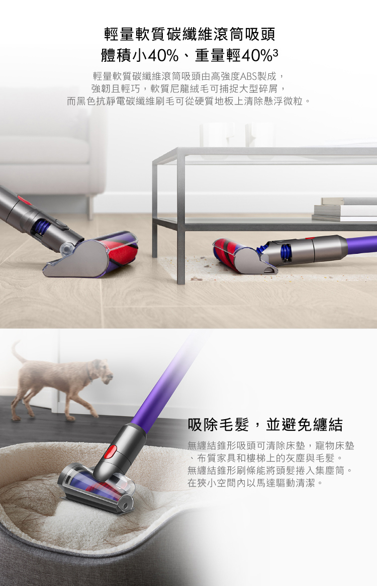 而黑色抗靜電碳纖維刷毛可從硬質地板上清除懸浮微粒。