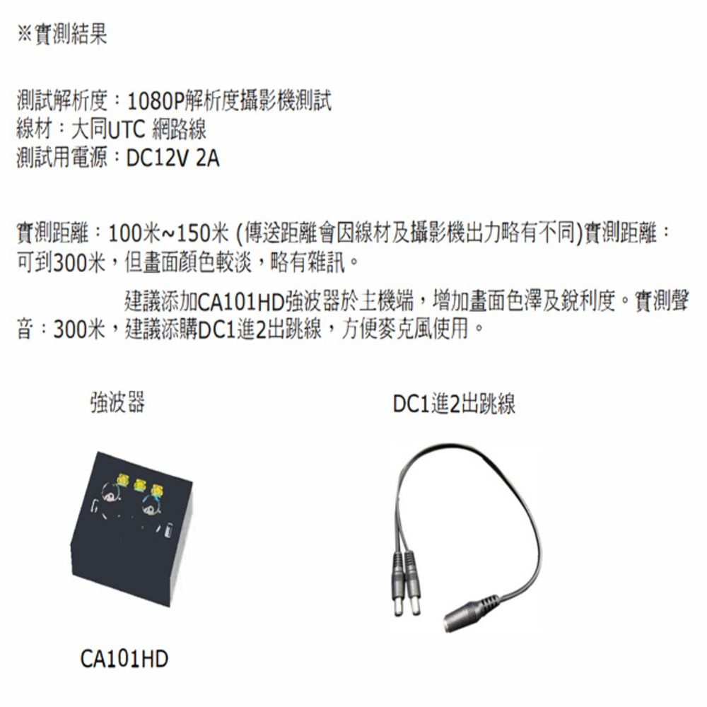 昌運監視器 HDOl PVA 250米 影像/聲音/電源 多