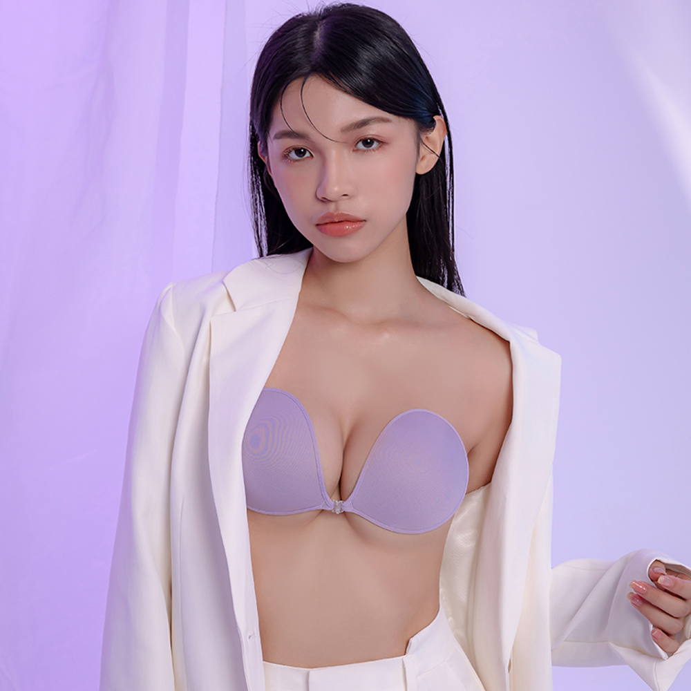 NuBra 絕世好波 隱形胸罩 美國F-Lite紫+洗潔液組