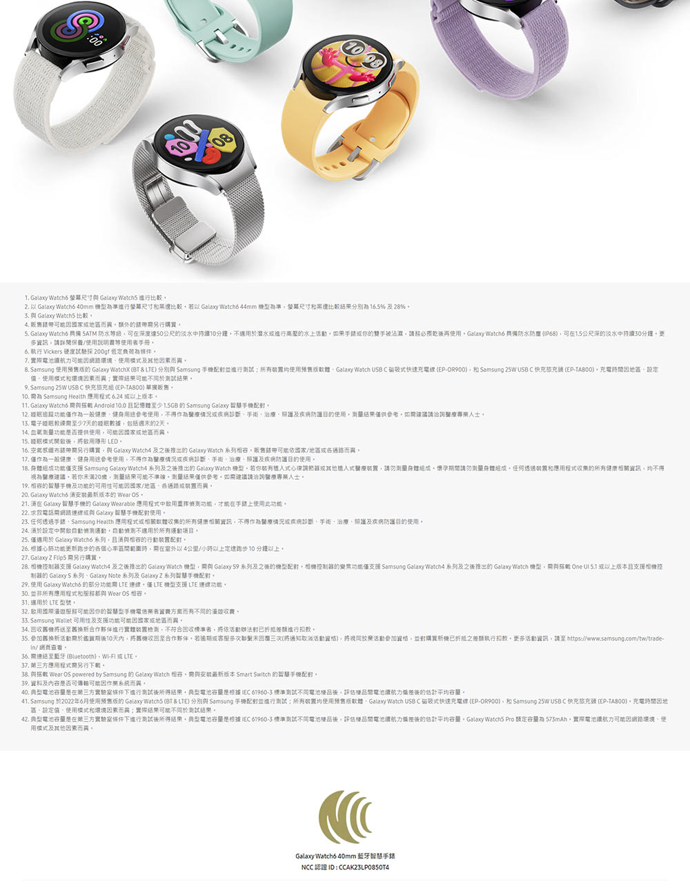 SAMSUNG三星 Galaxy Watch 6 R940 - 詳情9