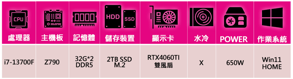 微星平台 i7十六核Geforce RTX4060TI Wi