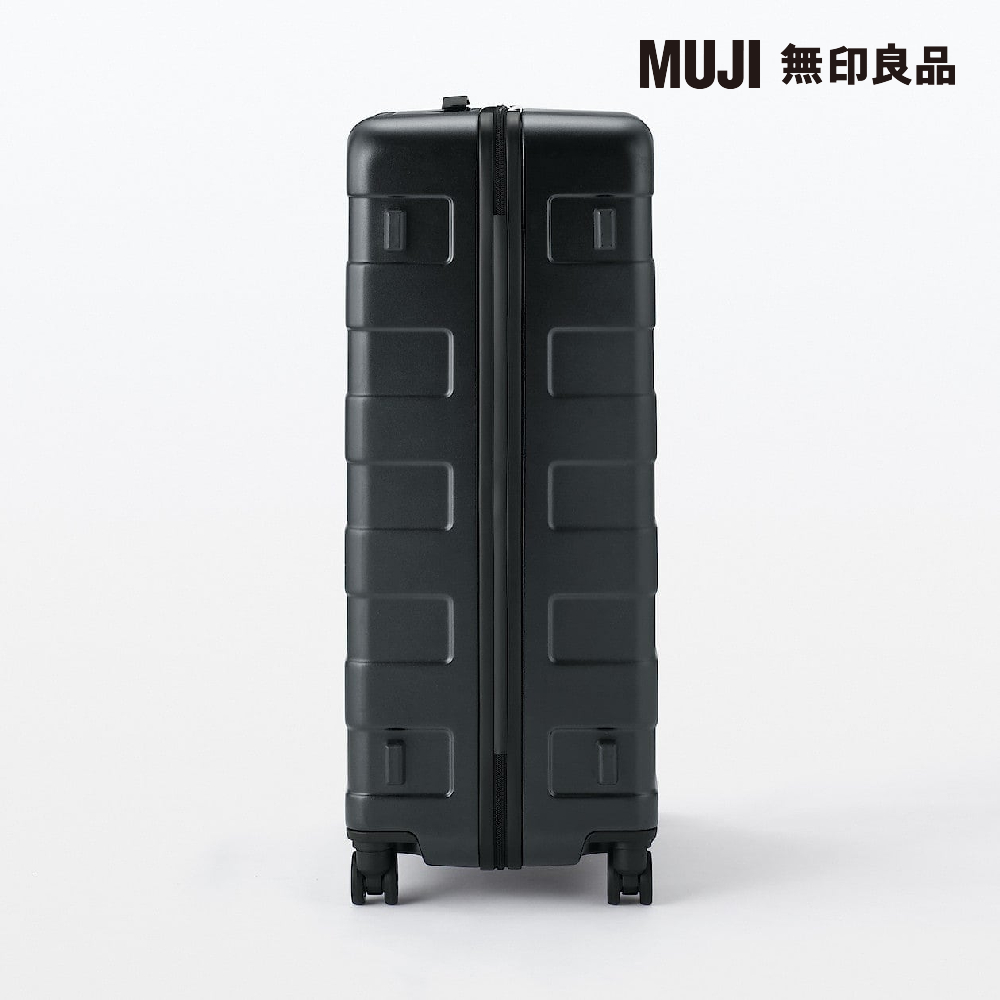 MUJI 無印良品 四輪硬殼止滑拉桿箱105L(黑色) 推薦