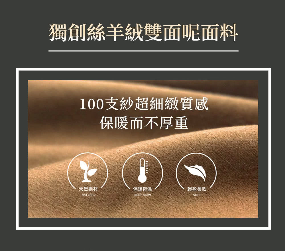 獨創絲羊絨雙面呢面料