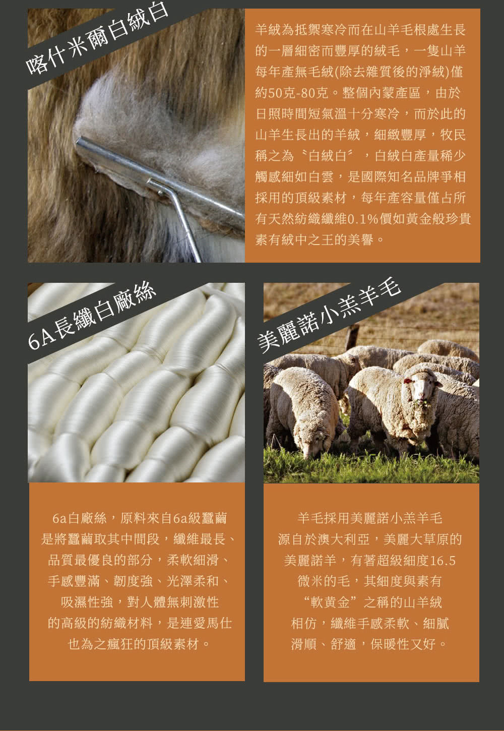 有天然紡織纖維0.1%價如黃金般珍貴