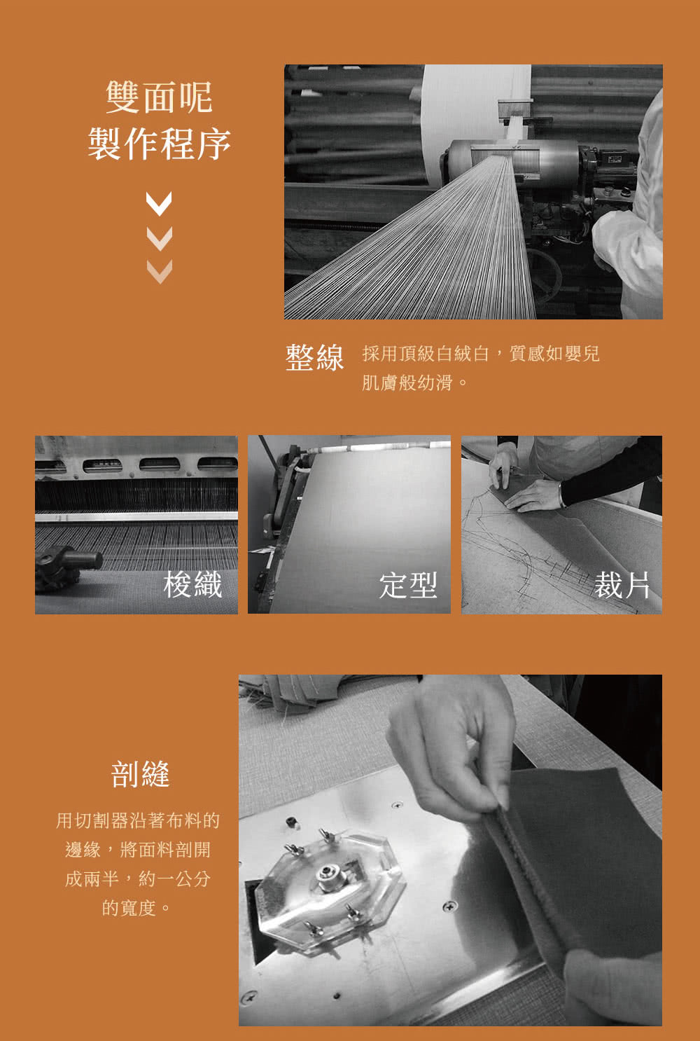整線 採用頂級白絨白,質感如嬰兒