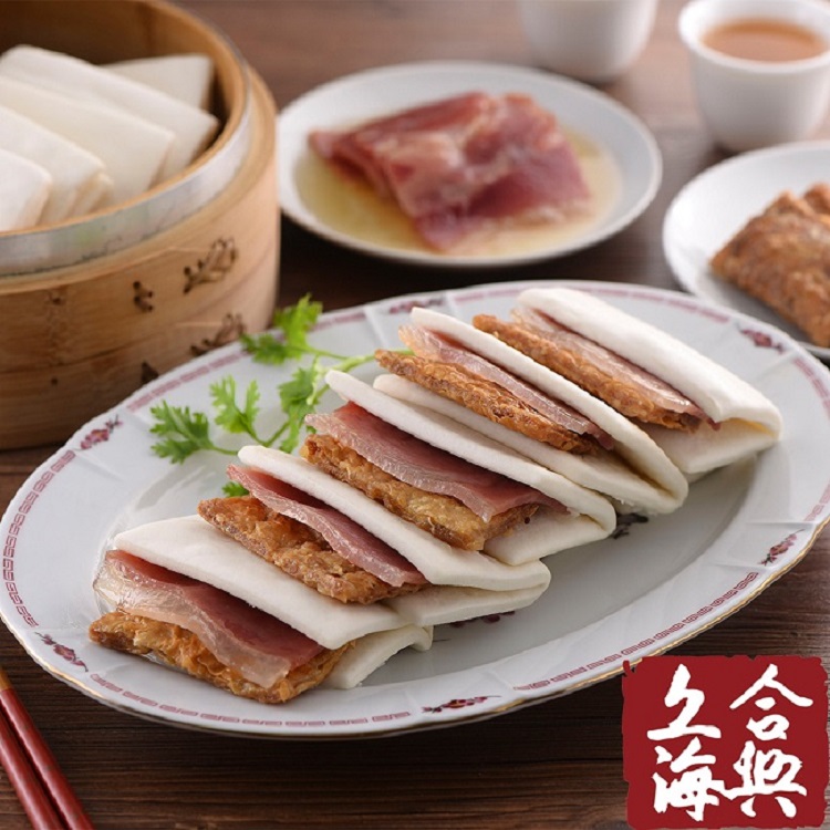 合興糕糰店 年菜組合-蜜汁火腿烤麩2組 12份/組+紅豆年糕