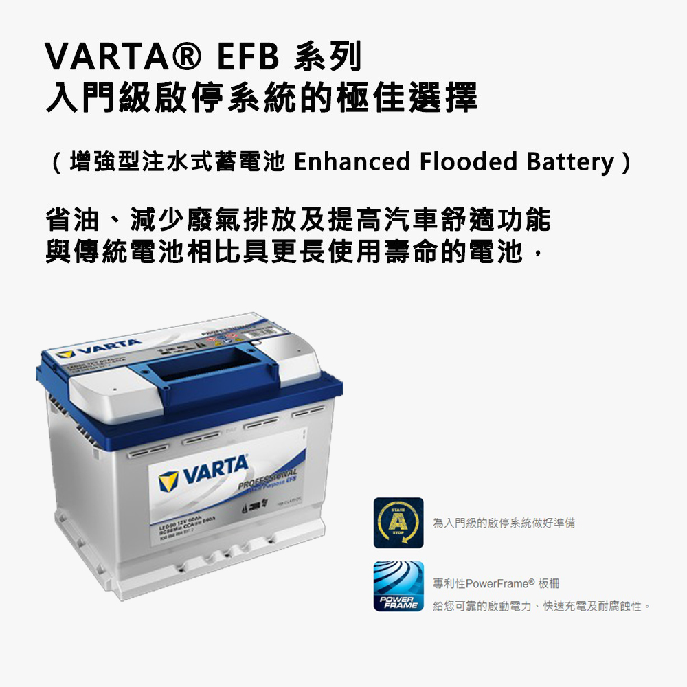 VARTA 華達 電瓶 啟停 EFB Q85R D23R 韓