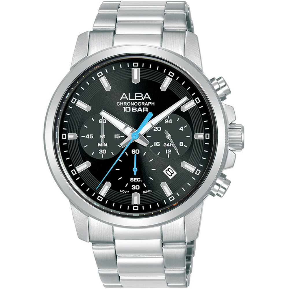 ALBA 雅柏 簡約時尚三眼計時腕錶-42mm(VD53-X