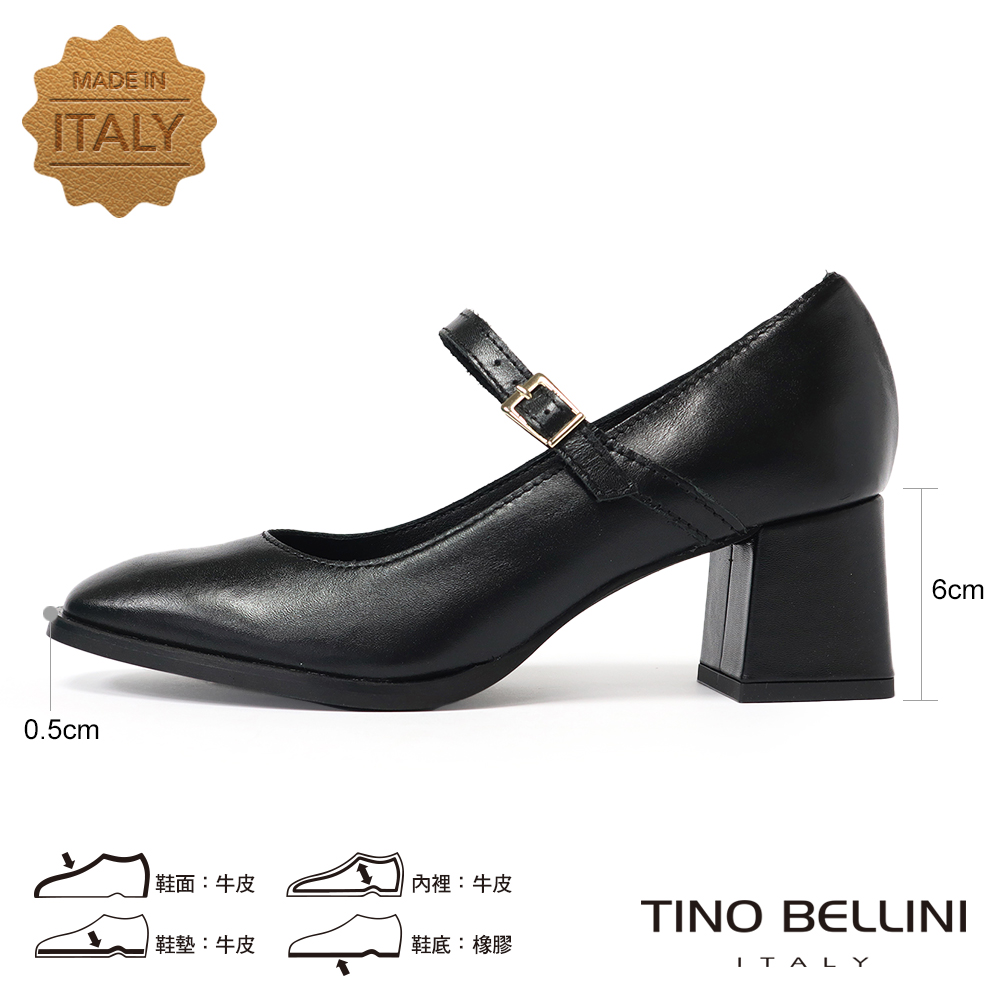 TINO BELLINI 貝里尼 義大利進口素面瑪莉珍高跟鞋