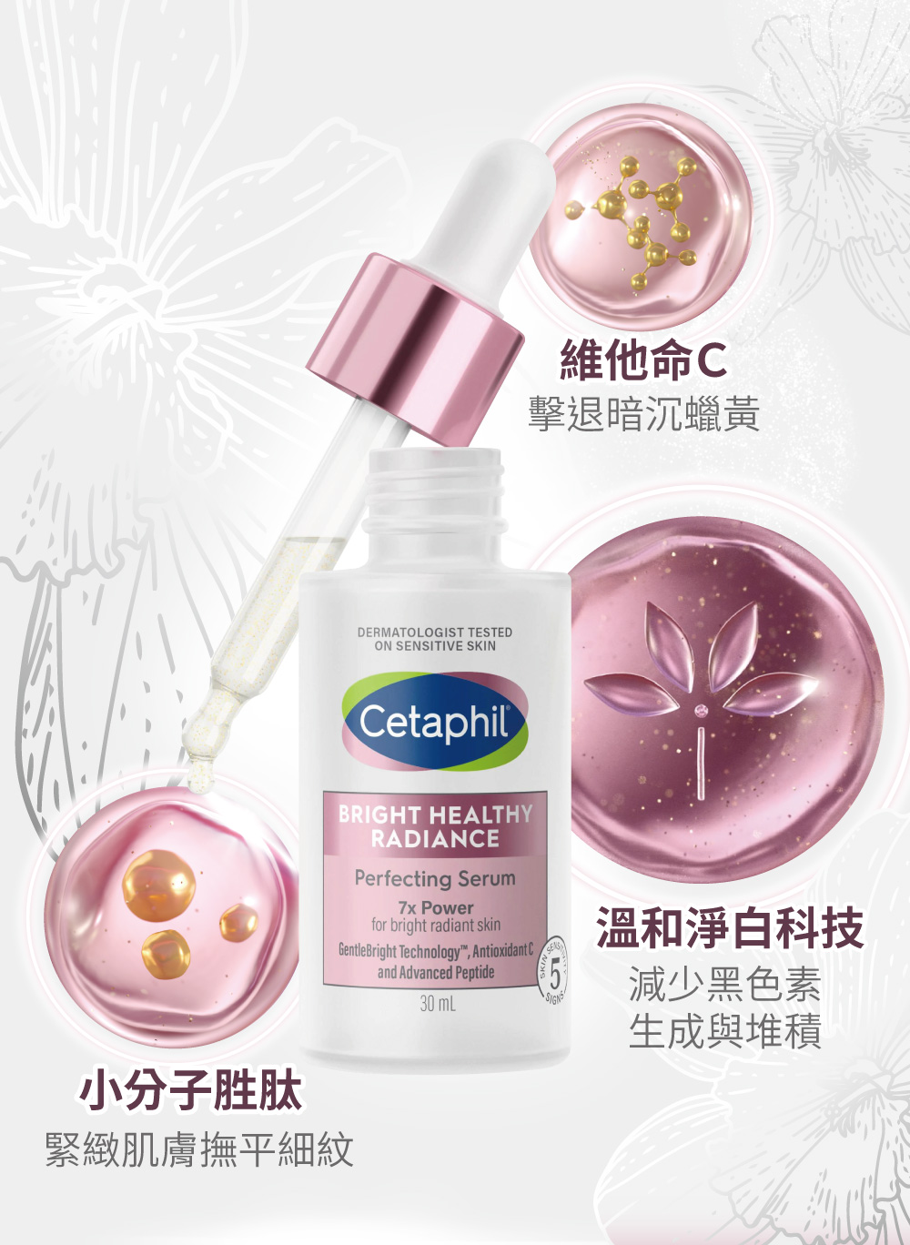 Cetaphil 舒特膚 官方直營 BHR淨白無瑕精華液 3