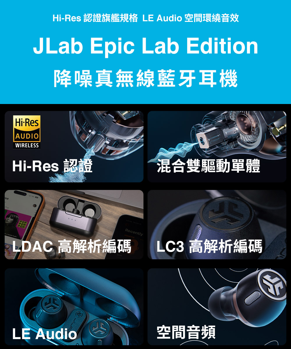 HiRes 認證旗艦規格 LE Audio 空間環繞音效