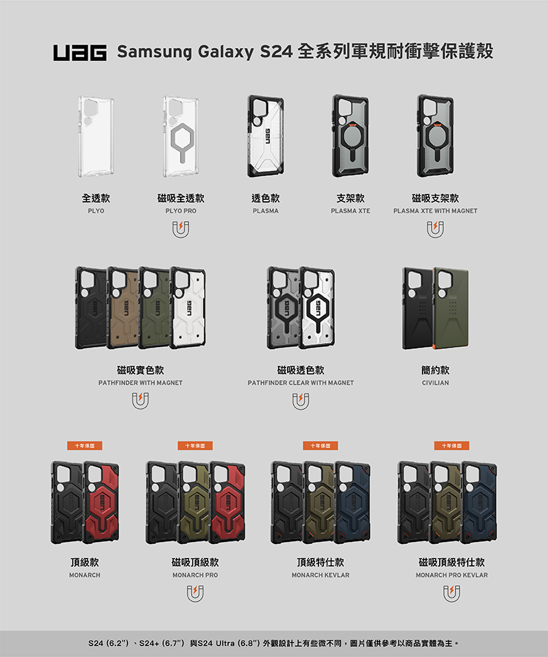 UAG Galaxy S24 Ultra 頂級版耐衝擊保護殼