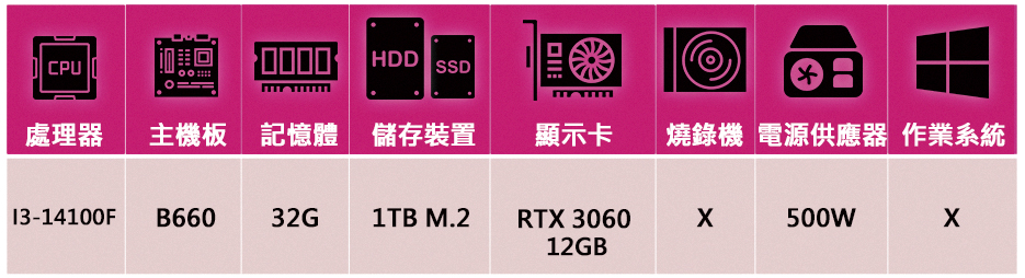 華碩平台 i3 四核 GeForce RTX3060{一念之