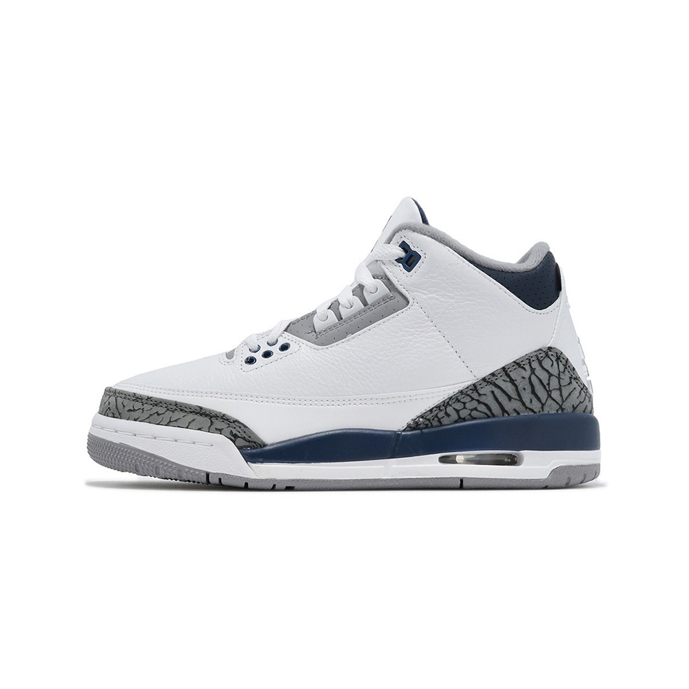 NIKE 耐吉 Air Jordan 3 Retro 白灰午