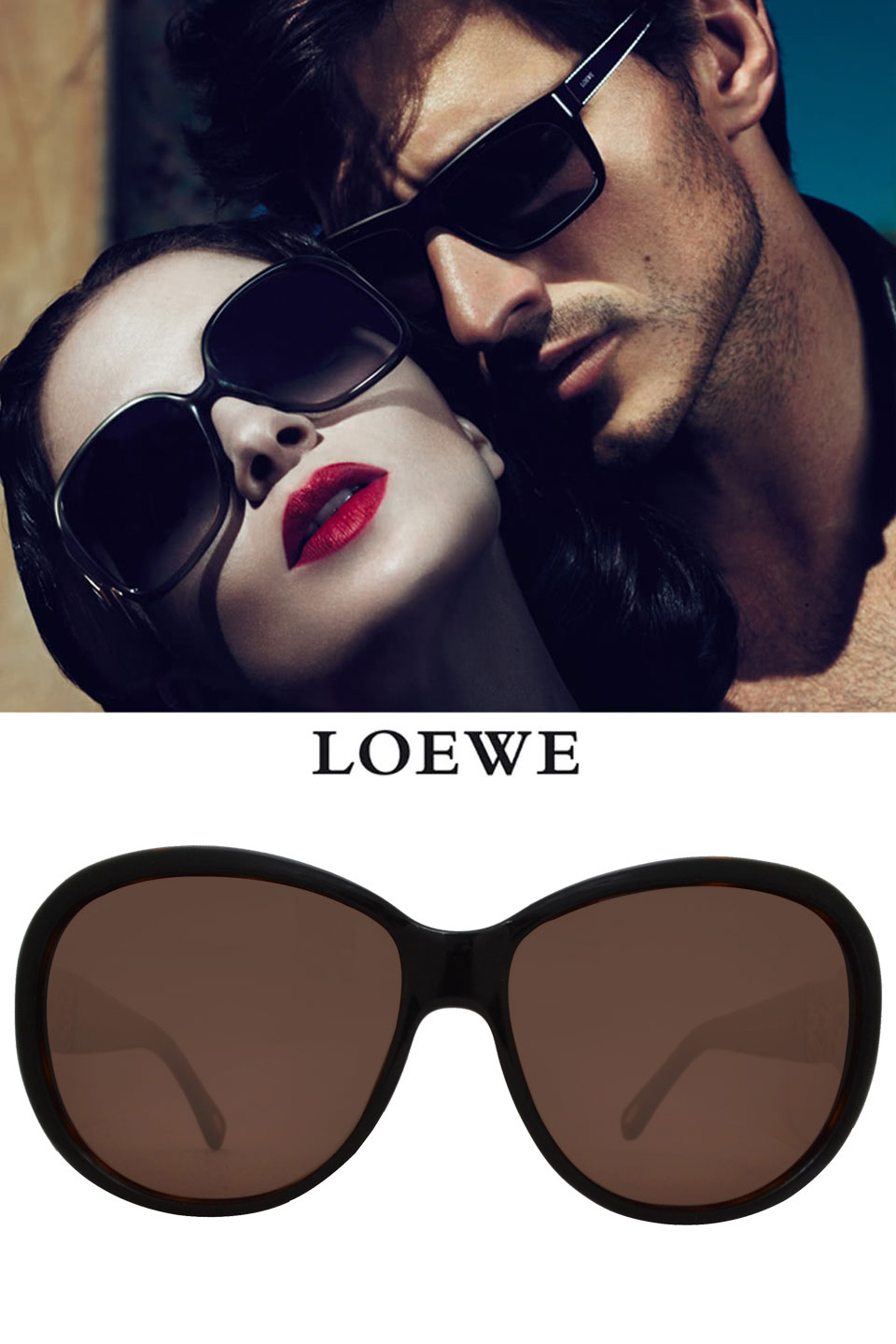 LOEWE 羅威 西班牙羅威經典標誌款太陽眼鏡(深咖啡/金 