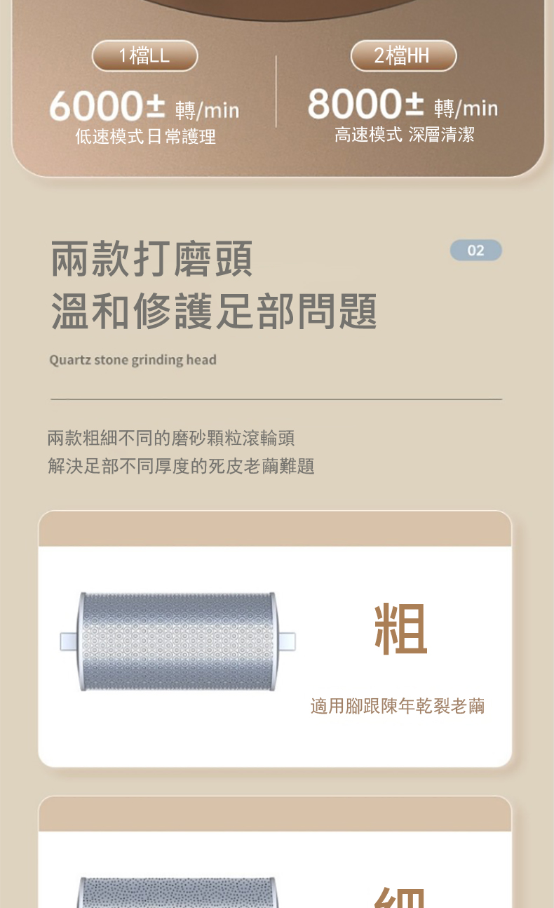 解決足部不同厚度的死皮老繭難題