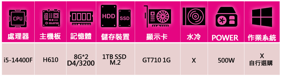 微星平台 i5十核GT710{美中不足}文書電腦(i5-14