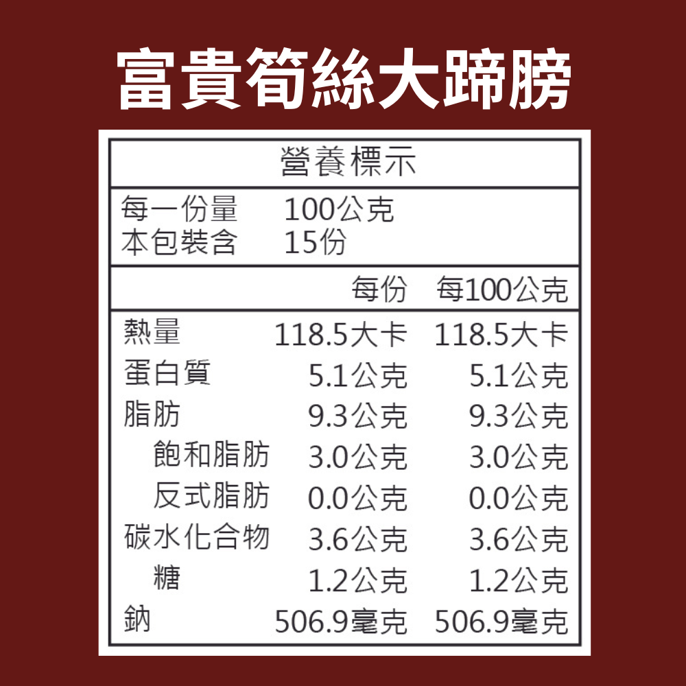 肉董仔 富貴筍絲大蹄膀 1.5kg 兩入組(筍乾蹄膀)折扣推